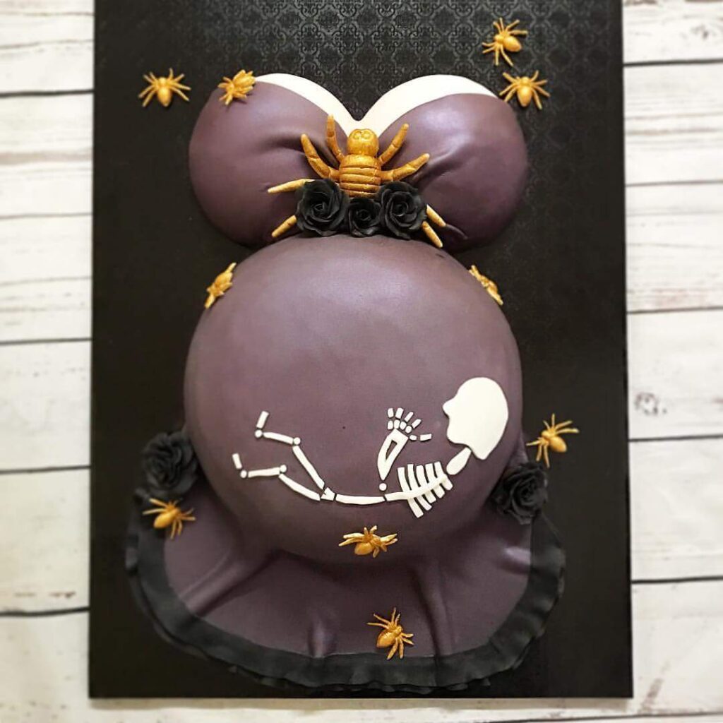 Boo-Tiful Pastel Purple Baby Shower Cake